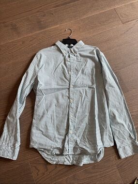 Ben Sherman Green and White Check Dress Shirt